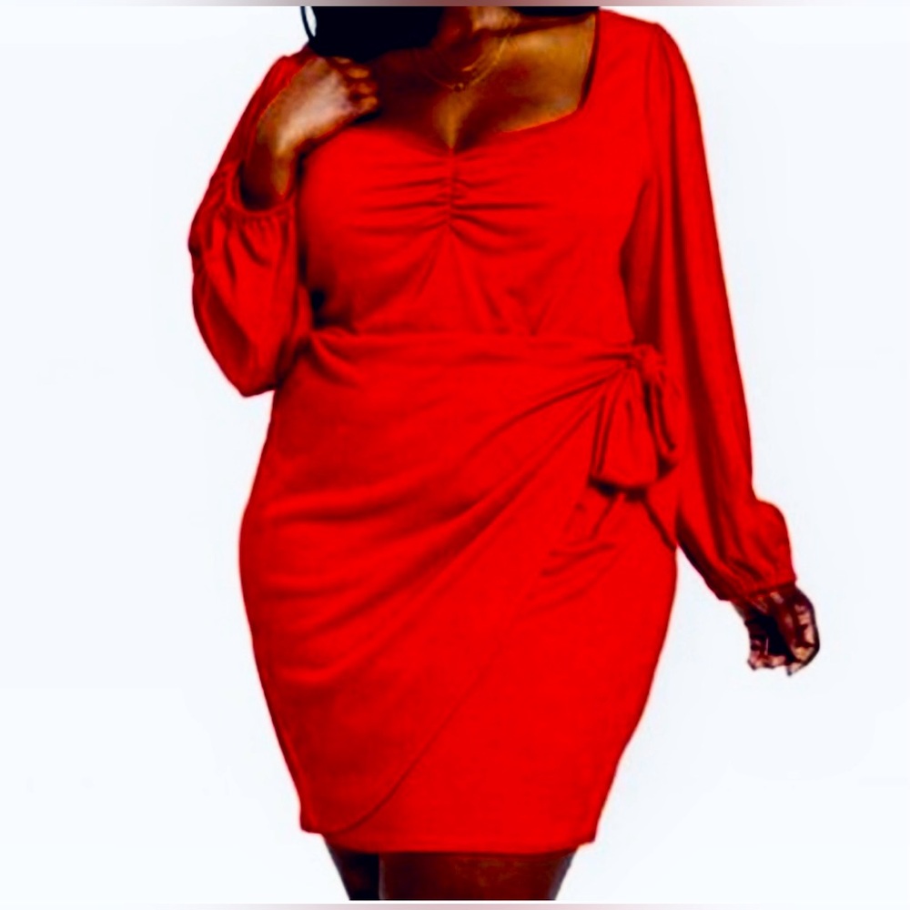 Beautiful New  wrap style Dress sz 1X